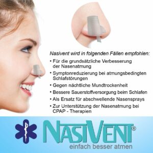 Mittel gegen Schnarchen Nasivent Tube Plus - Starter Set - Anti Schnarch Mittel (Mit Aufbewahrungsdose)