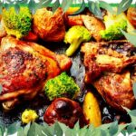 hähnchenschenkel mit süsskartoffeln